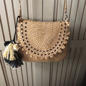 Eric Javits raffia shoulder bag.